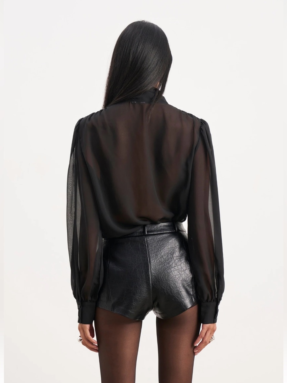 Because of Alice Leather Micro Shorts - Picture 3 of 4